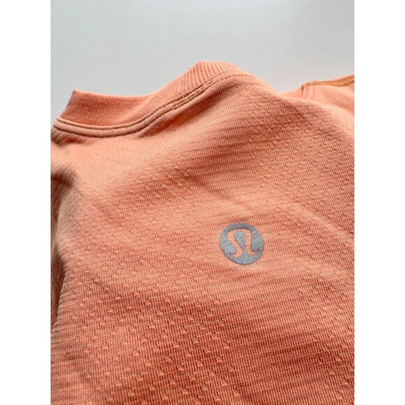 LULULEMON Swiftly Breathe Golden Apricot Orange Short Sleeve T-Shirt, Size 4 - Picture 13 of 16